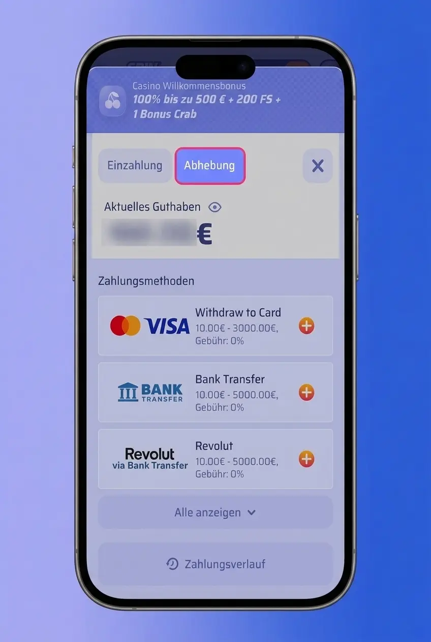 Auszahlung bei Spinrollz