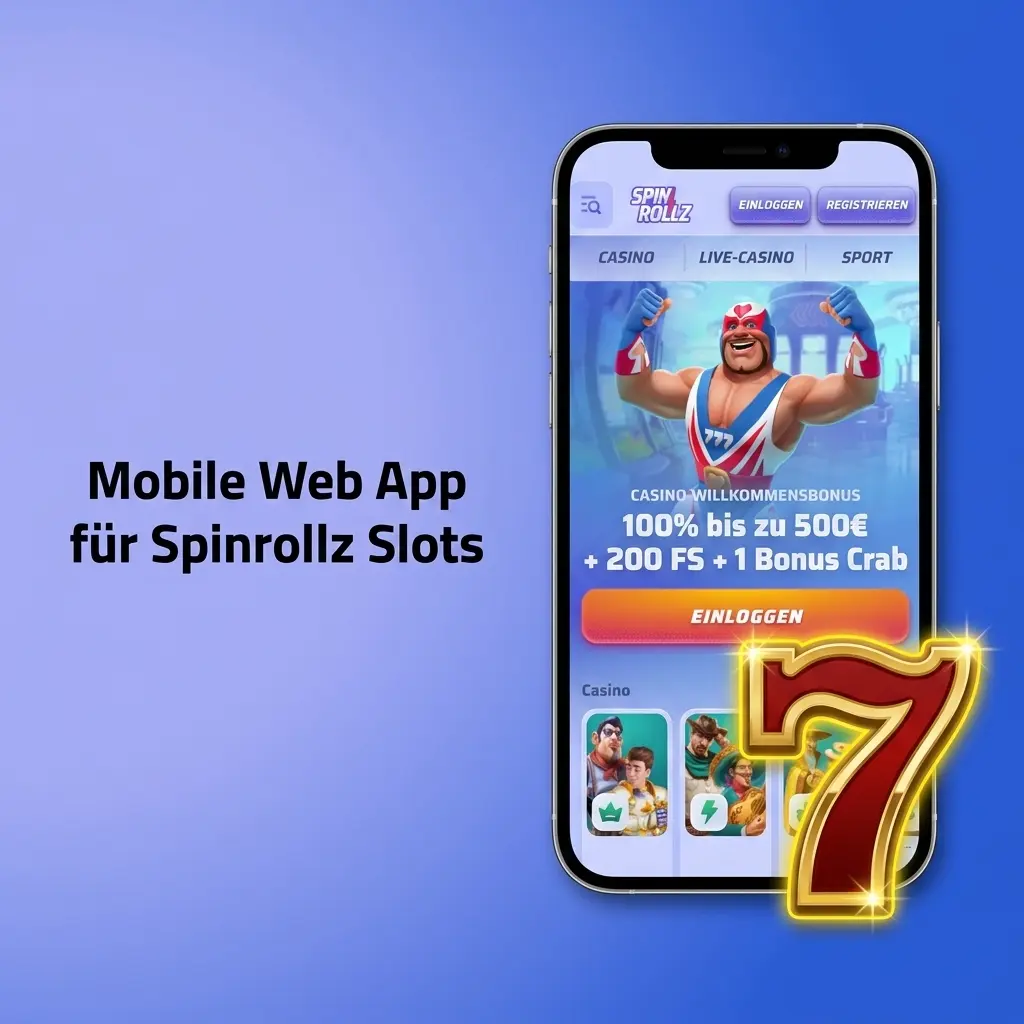 Spinrollz Slots mobile Web App auf iOS und Android