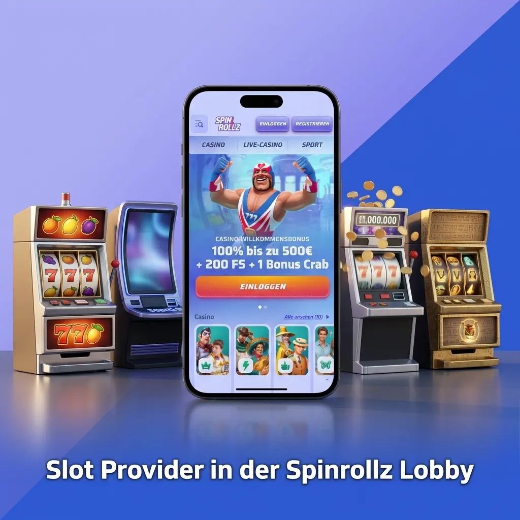 Spinrollz Slot Provider Lobby mit Casino Spielen