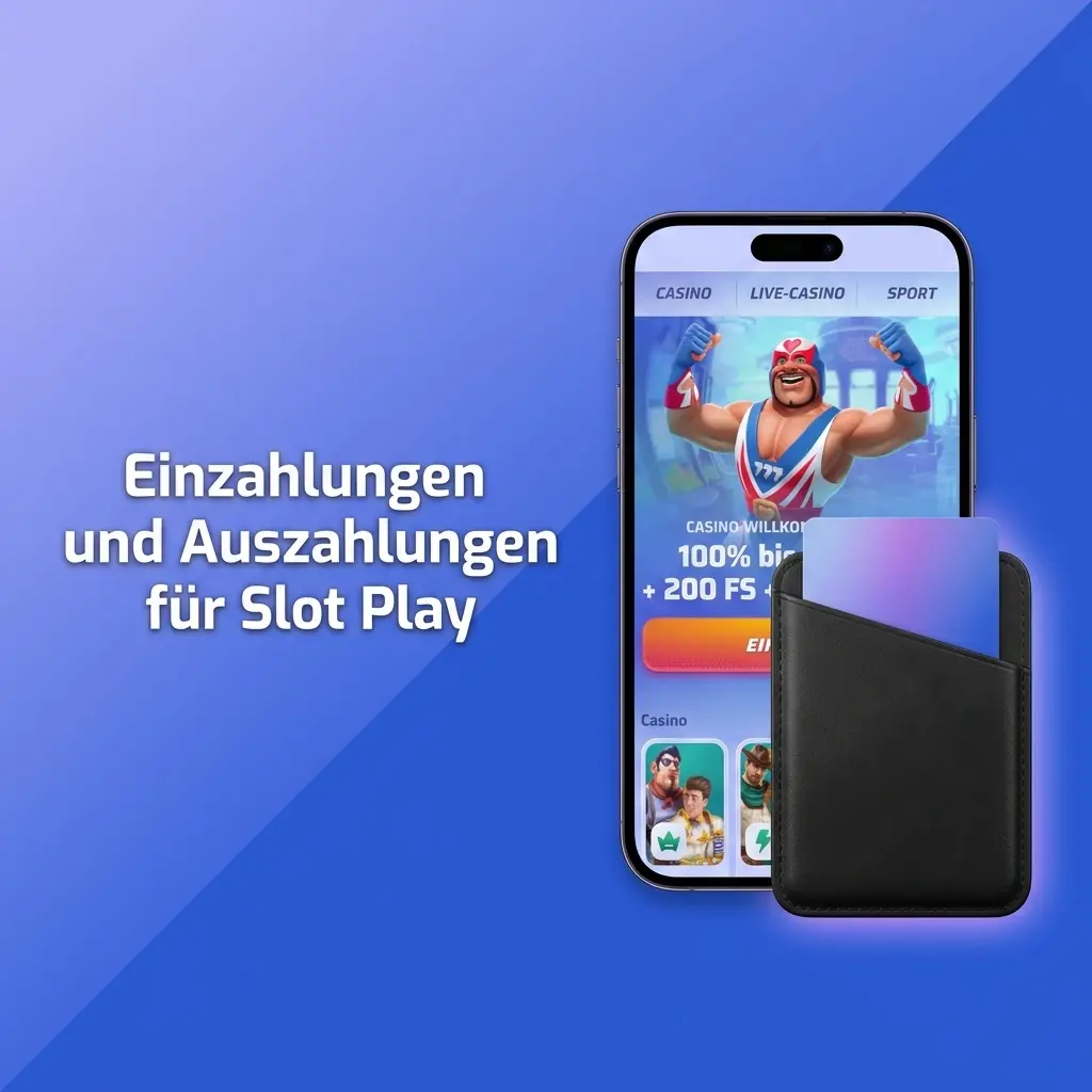 Kasse mit Zahlungsoptionen für Slot Play