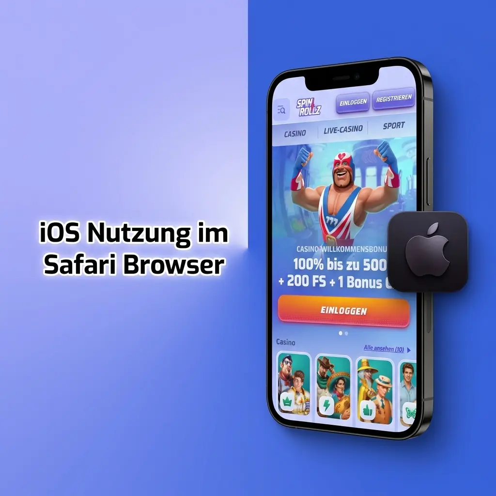 iOS Nutzung von Spinrollz im Safari Browser