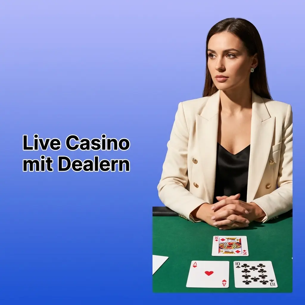 Live Casino Tisch mit echtem Dealer