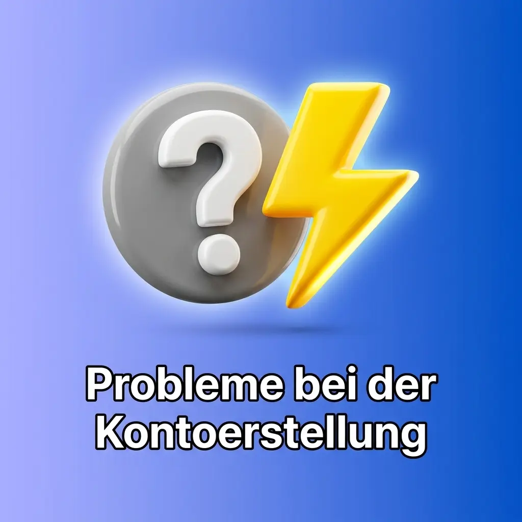 Support bei Problemen bei der Kontoerstellung