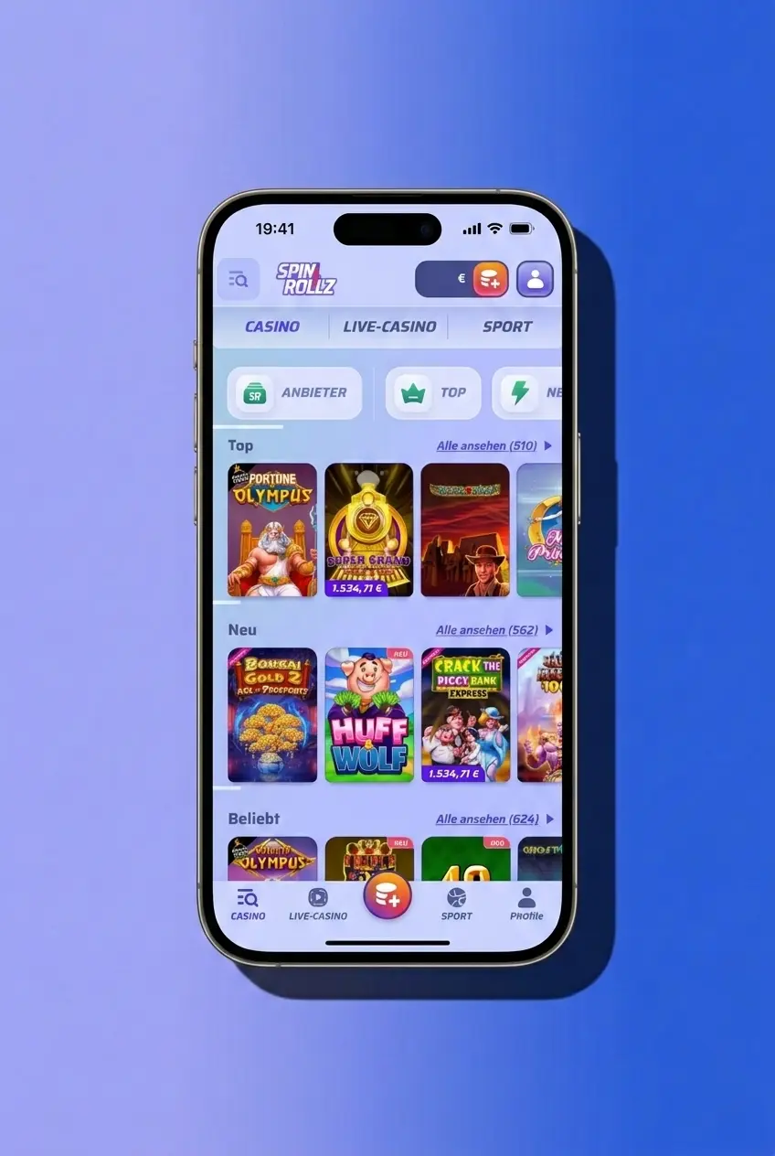 Slot Play in der Casino Lobby starten
